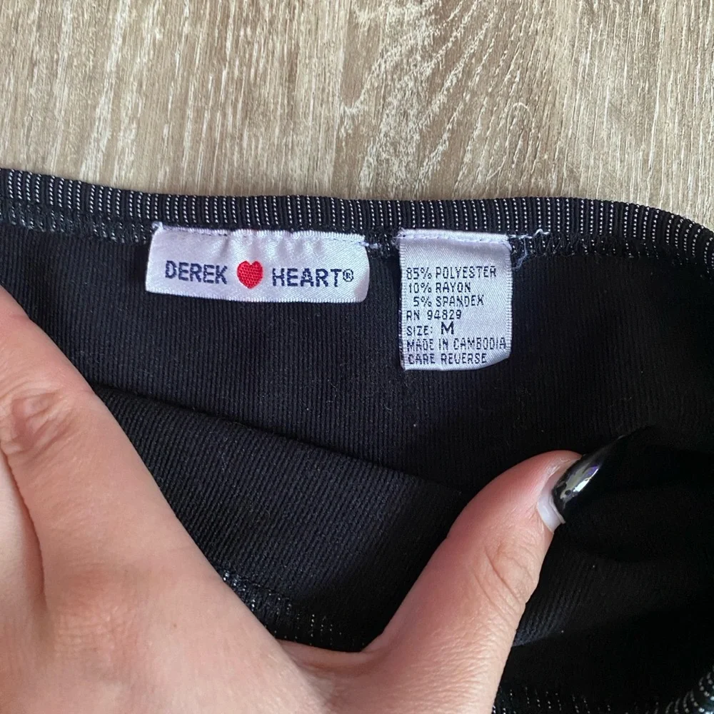 Derek Heart Black Mini Skirt